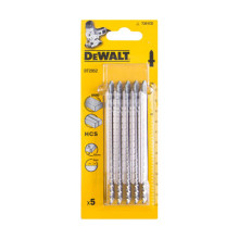 Полотна по дереву для лобзика 5 шт DeWALT HCS 116х87х3 мм T 301 CD DT2052