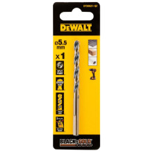 Свердло по металу DeWALT Extreme Black & Gold HSS-G 5.5х57х93 мм DT20521