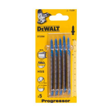Полотна по металу для лобзика 5 шт DeWALT HSS 100х74х1.2-2.6 мм T 123 X DT2058