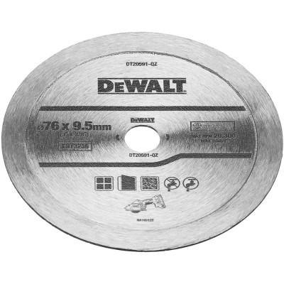Круг алмазный по керамике DeWALT 76х10х1 мм DT20591
