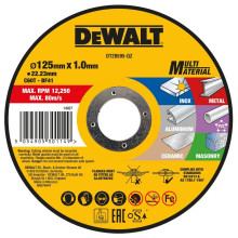 Круг відрізний універсальний DeWALT Multi-Material 125х22.23х1 DT20595