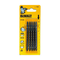 Полотна по металу для лобзика 5 шт DeWALT HCS 76х51х2.5 мм T 144 D DT2156