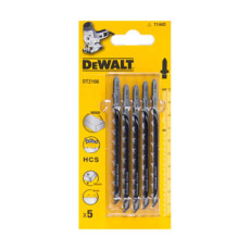 Полотна по дереву для лобзика 5 шт DeWALT HCS 100х68х4 мм T 144 D DT2166
