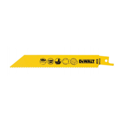 Полотна универсальные для сабельной пилы 5 шт DeWALT 152 мм 10 TPI DT2345