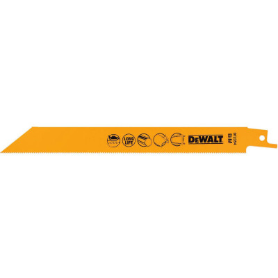 Полотна по металу для шабельної пили 5 шт DeWALT 203 мм 18 TPI DT2354