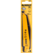 Полотна по дереву для шабельної пили 5 шт DeWALT 152 мм 6 TPI DT2359