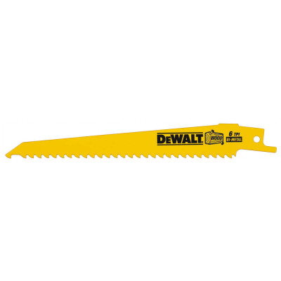 Полотна по дереву для шабельної пили 5 шт DeWALT 152 мм 6 TPI DT2359