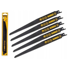 Полотна по дереву для шабельної пили 5 шт DeWALT 228х1.25 мм 6 TPI DT2363