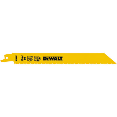Полотна універсальні для шабельної пили 5 шт DeWALT 203 мм 10-14 TPI DT2387