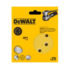 Круг шліфувальний самоклеючий з отворами DeWALT 25 шт 125 мм DT3116XM