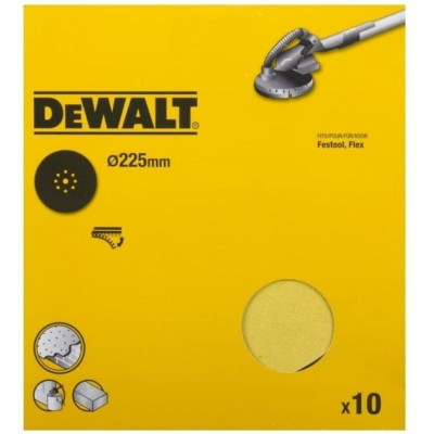 Круги шліфувальні 10 шт DeWALT 225 мм P100 DT3170