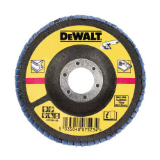 Круг пелюстковий по нержавіючій сталі DeWALT 125х22.23 мм P60 DT3309