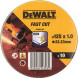 Круги відрізні по нержавіючій сталі 10 шт DeWALT Fast Cut 125х22.23х1 мм DT3507