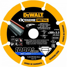 Круг алмазний по металу DeWALT 305х25.4х3.3 мм DT40256