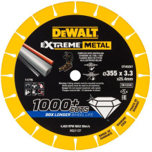 Круг алмазний по металу DeWALT 355х25.4х3.3 мм DT40257
