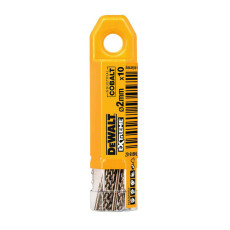 Свердла по металу 10 шт DeWALT Extreme Industrial Cobalt HSS-Co 2х24х49 мм DT4918