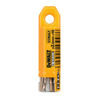 Свердла по металу 10 шт DeWALT Extreme Industrial Cobalt HSS-Co 2.5х30х57 мм DT4919
