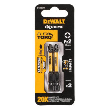 Біти ударні подовжені 2 шт DeWALT Impact Torsion Extreme PZ2 57 мм DT70531T