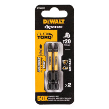 Біти ударні подовжені 2 шт DeWALT Impact Torsion Extreme T20 57 мм DT70533T