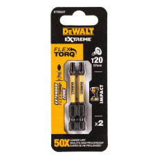 Біти ударні подовжені 2 шт DeWALT Impact Torsion Extreme T20 57 мм DT70533T