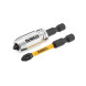 Біти ударні подовжені 2 шт з магнітним утримувачем DeWALT Impact Torsion Extreme PZ2 57 мм DT70535T