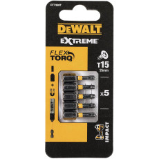 Біти ударні 5 шт DeWALT Impact Torsion Extreme T15 25 мм DT7380T