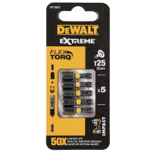 Біти ударні 5 шт DeWALT Impact Torsion Extreme T25 25 мм DT7382T