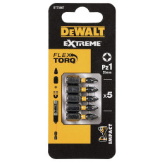 Біти ударні 5 шт DeWALT Impact Torsion Extreme PZ1 25 мм DT7386T