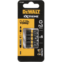 Біти ударні 5 шт DeWALT Impact Torsion Extreme PZ3 25 мм DT7388T