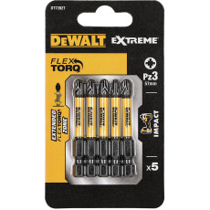 Біти ударні подовжені 5 шт DeWALT Impact Torsion Extreme PZ3 57 мм DT7392T