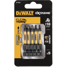 Біти ударні подовжені 5 шт DeWALT Impact Torsion Extreme T10 57 мм DT7393T
