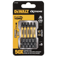 Біти ударні подовжені 5 шт DeWALT Impact Torsion Extreme T20 57 мм DT7395T