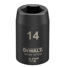 Головка торцева ударна DeWALT Extreme 14 мм 1/2” DT7532