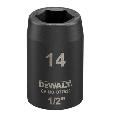 Головка торцевая ударная DeWALT Extreme 14 мм 1/2” DT7532