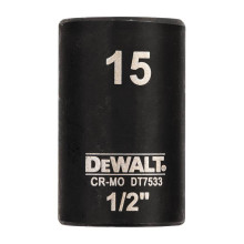 Головка торцева ударна DeWALT Extreme 15 мм 1/2” DT7533