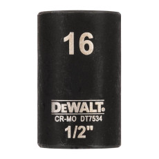 Головка торцевая ударная DeWALT Extreme 16 мм 1/2” DT7534