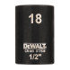 Головка торцевая ударная DeWALT Extreme 18 мм 1/2” DT7536