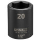 Головка торцевая ударная DeWALT Extreme 20 мм 1/2” DT7538