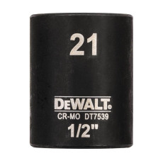 Головка торцевая ударная DeWALT Extreme 21 мм 1/2” DT7539
