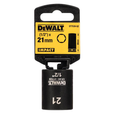 Головка торцевая ударная DeWALT Extreme 21 мм 1/2” DT7539