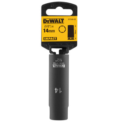 Головка торцевая ударная удлинённая DeWALT Extreme 14 мм 1/2” DT7548