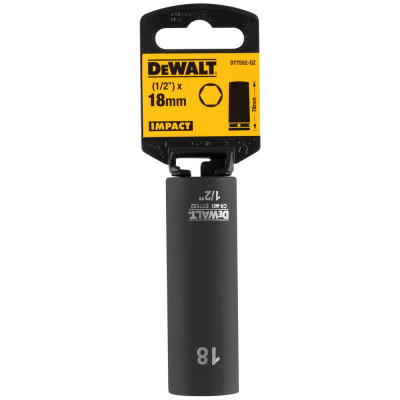 Головка торцева ударна подовжена DeWALT Extreme 18 мм 1/2” DT7552