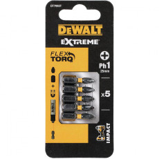 Біти ударні 5 шт DeWALT Impact Torsion Extreme PH1 25 мм DT7993T