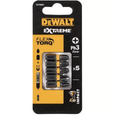 Біти ударні 5 шт DeWALT Impact Torsion Extreme PH3 25 мм DT7995T