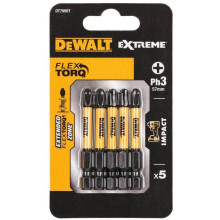 Біти ударні подовжені 5 шт DeWALT Impact Torsion Extreme PH3 57 мм DT7999T
