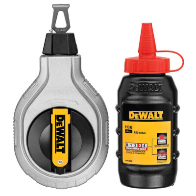 Шнур розмічальний в комплекті з крейдяним порошком DeWALT 30 м DWHT47408-0
