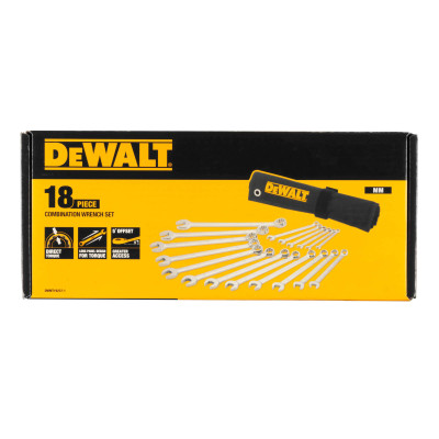 Набор ключей рожково-накидных 18 шт DeWALT 6-24 мм DWMT19237-1