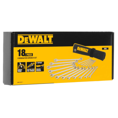 Набор ключей рожково-накидных 18 шт DeWALT 6-24 мм DWMT19237-1