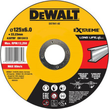 Круг шліфувальний по металу DeWALT Extreme T41 125х22.23х6 мм DX7941