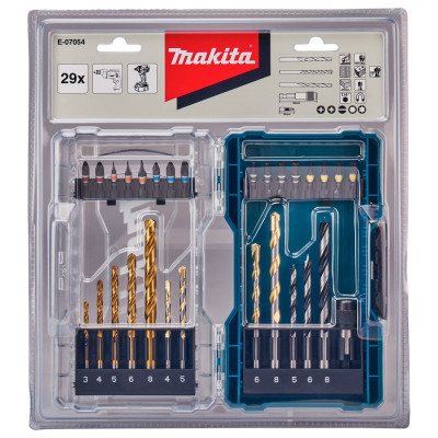 Набір біт та свердел Makita 29 предметів E-07054